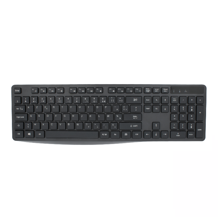 Clavier de bureau sans fil noir azerty avec pavé numérique 100%