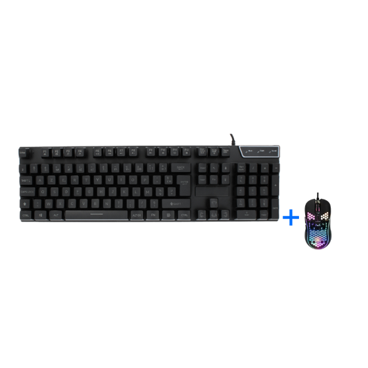Clavier et souris de jeu avec fil